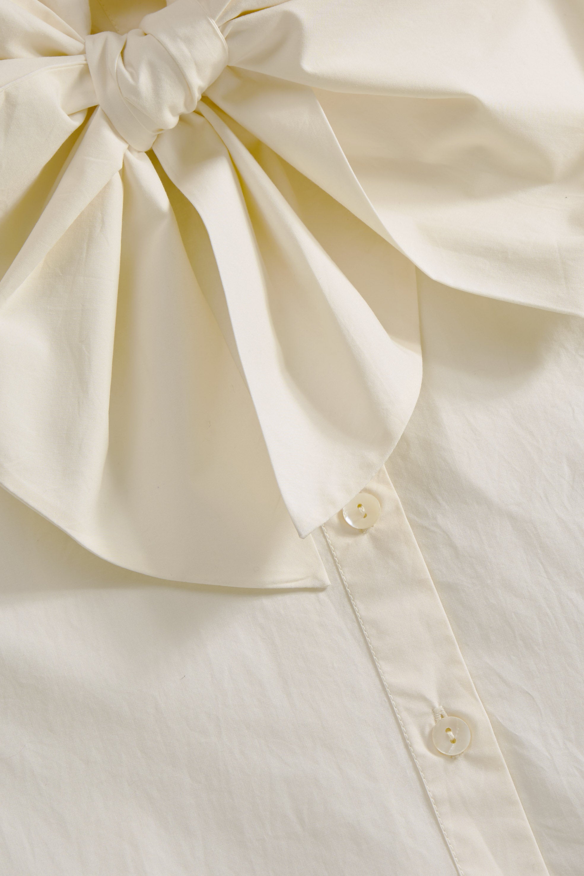Skall Studio Lady bow shirt Shirt Ivory